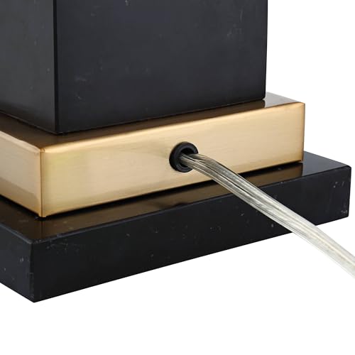 28.5-Inch Gold Brass Table Lamp with USB Port