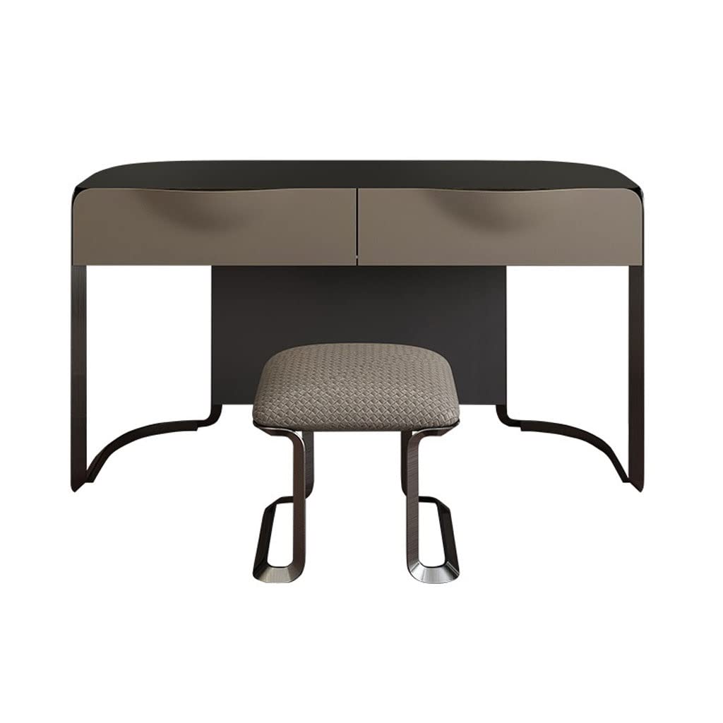 150 cm Modern Glass-Top Bedroom Dresser with Mirror