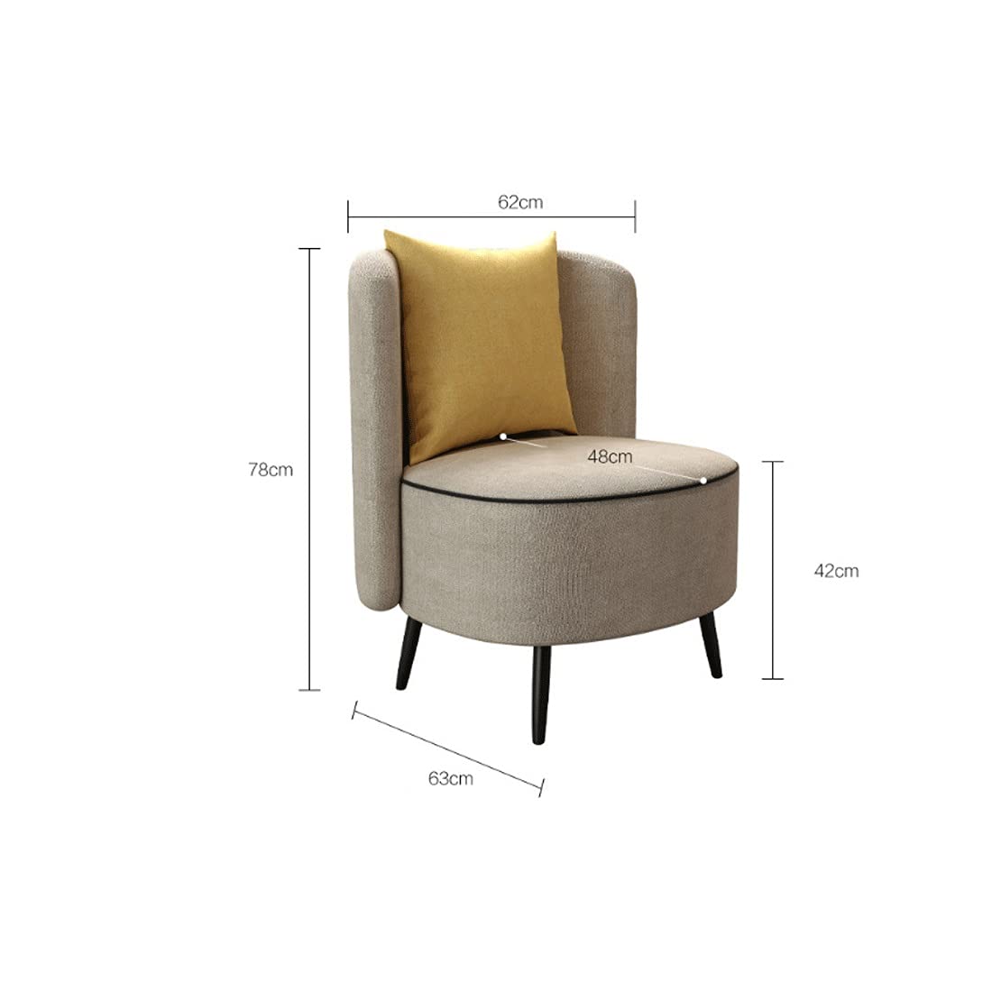 Simple Sofa Chair Living Room Chair Recliner Armchair Living Room Chair Accent Chair Bedroom Chair Linen Fabric Noggle Chair