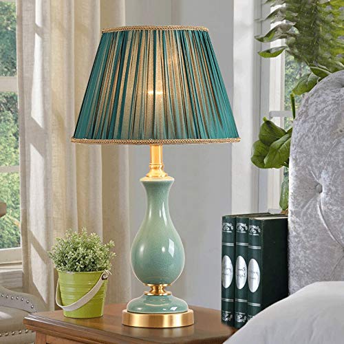Copper Ceramic LED Table Lamp for Living Room & Bedroom