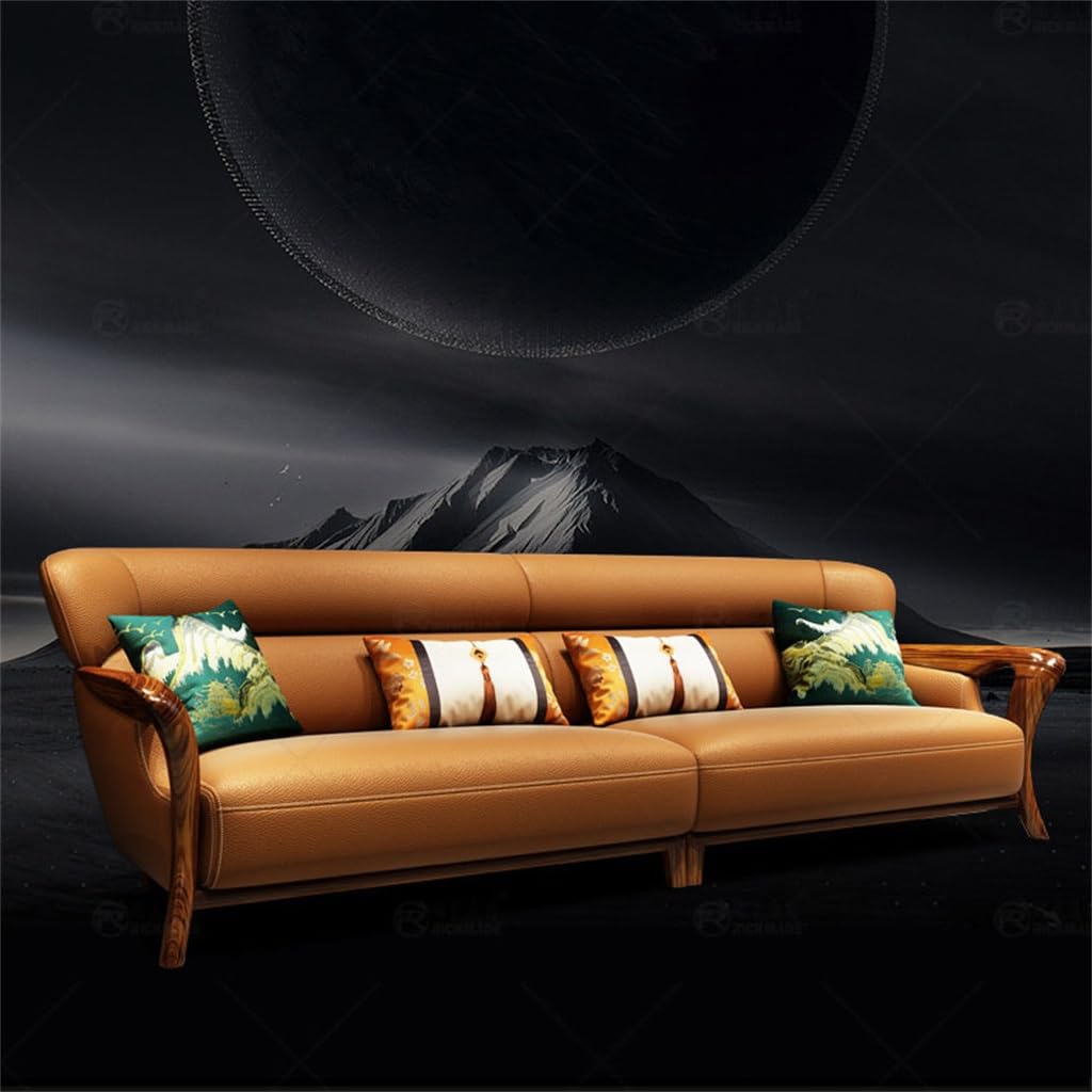 YWMLFZ Solid Wood Italian Living Room Villa Office Skeleton Sofa Furniture