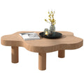 Solid Wood Coffee Table Low Table Living Room Center Table Small Apartment Side Table Black White Table (Color : Black, Size