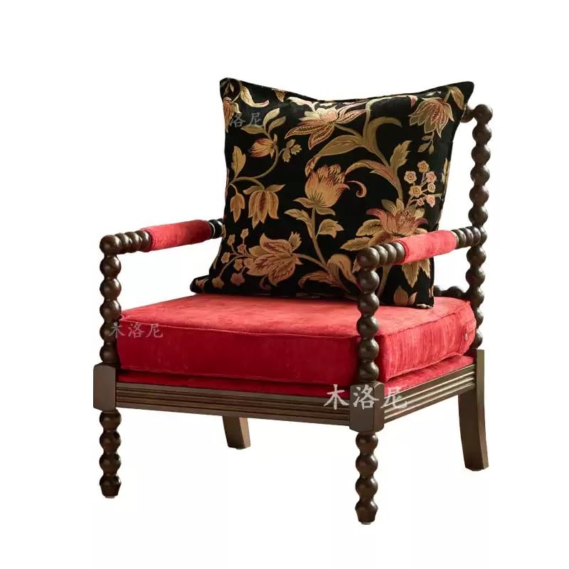 JOSOGO Modern Velvet Accent Chairs Set of 1, Comfy Large Living Room Sofa Chair, Upholstered Fabric Armchair with Pillow and Solid Wood Legs for Office/Bedroom/Reading