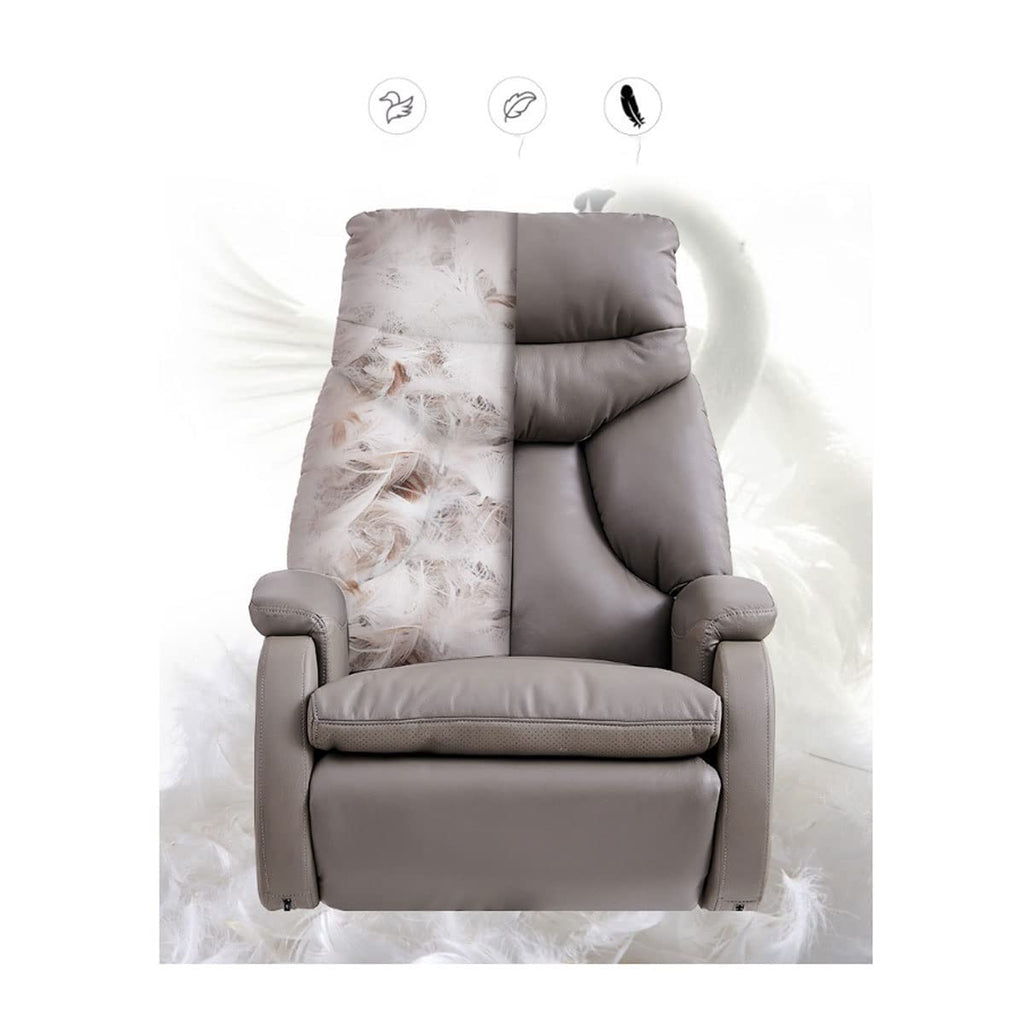 Computer Gaming Chairs Executive Office Chairs Adjustable Chairs Electric Telescopic-Footrest 9-Point Massage Cowhide Recliner Boss Chair Video Game Chairs