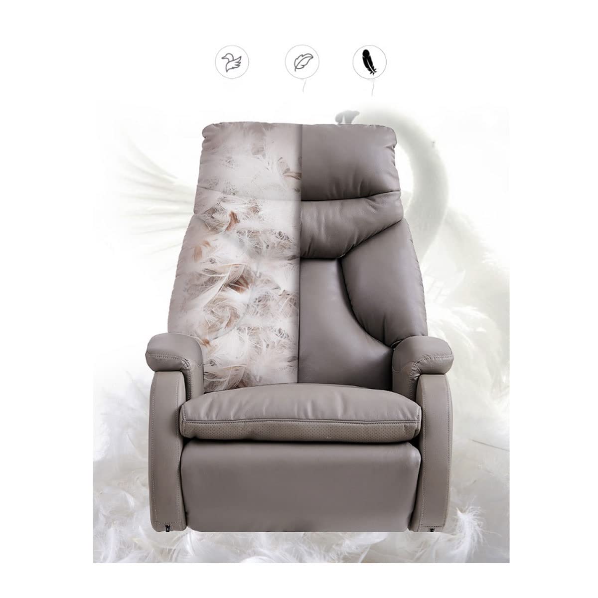 Computer Gaming Chairs Executive Office Chairs Adjustable Chairs Electric Telescopic-Footrest 9-Point Massage Cowhide Recliner Boss Chair Video Game Chairs
