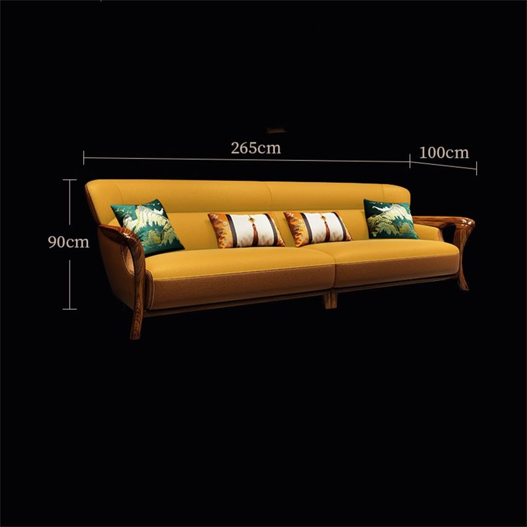 YWMLFZ Solid Wood Italian Living Room Villa Office Skeleton Sofa Furniture