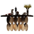 GKOKG Console Tables Table D'entrée Marbre Mur Penché Hall D'extrémité Vue