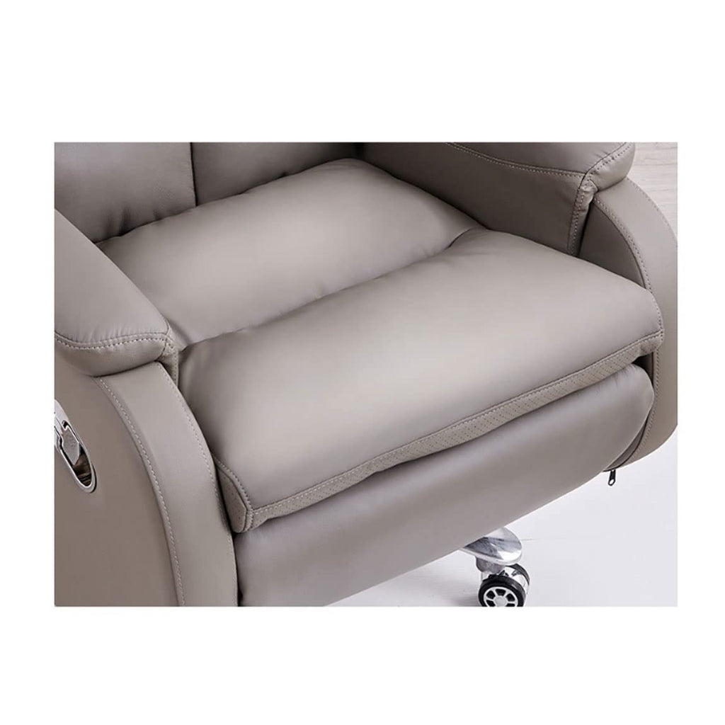 Computer Gaming Chairs Executive Office Chairs Adjustable Chairs Electric Telescopic-Footrest 9-Point Massage Cowhide Recliner Boss Chair Video Game Chairs