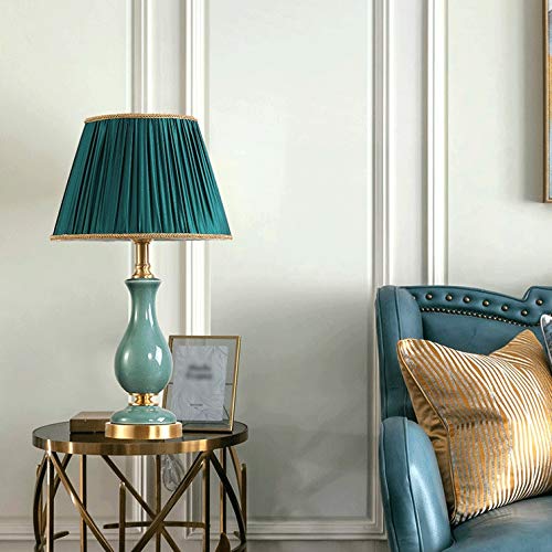 Copper Ceramic LED Table Lamp for Living Room & Bedroom