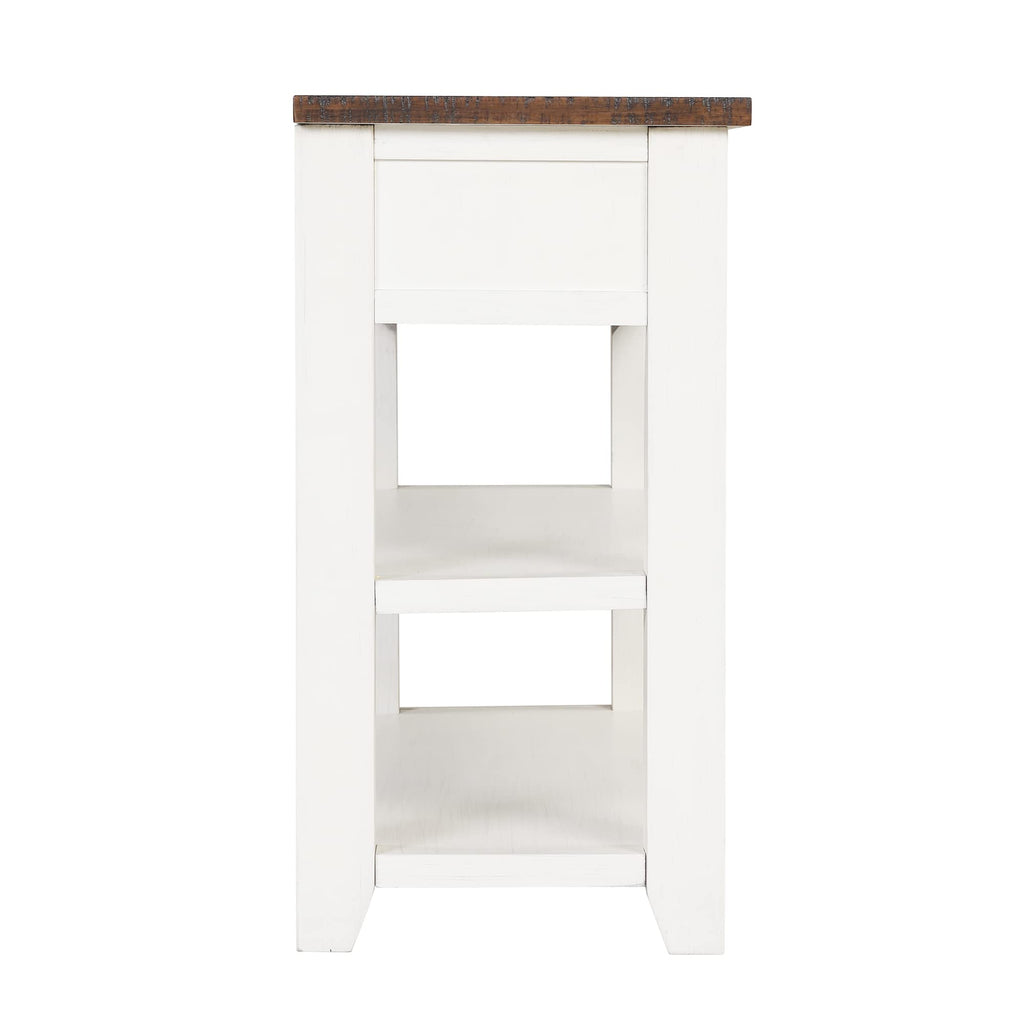 LKTART Solid Wood Console Table Sofa Table with Storage Drawers and Bottom Shelf Entryway Table for Storage Entry Hallway Foyer Sofa Rectangular Side Table(48.8" White)