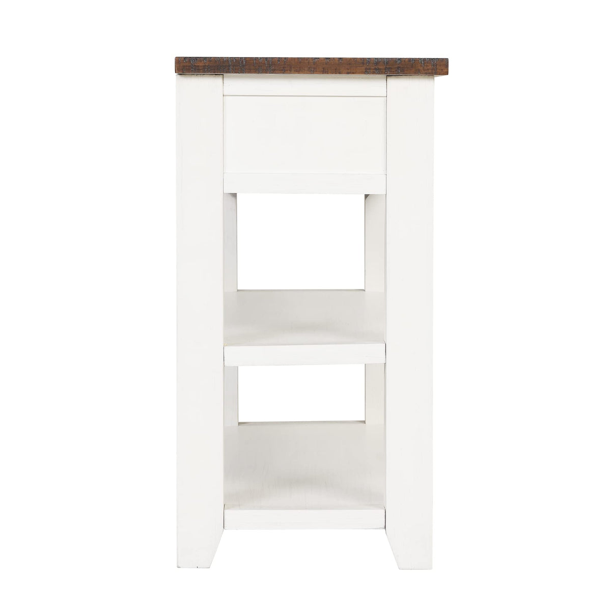 LKTART Solid Wood Console Table Sofa Table with Storage Drawers and Bottom Shelf Entryway Table for Storage Entry Hallway Foyer Sofa Rectangular Side Table(48.8" White)