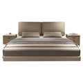 DLCQIJI Grey Modern Queen Bed Frame, Upholstered Platform Bed Wooden Slats Support with Headboard, Noise-Free