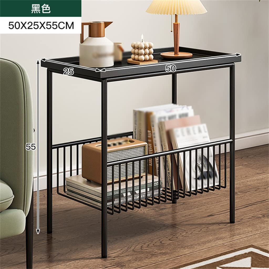 Coffee Table Sofa Side Table Home Small Apartment Living Room Sofa Cabinet Side Cabinet Bedroom (D 50 * 25 * 55cm)