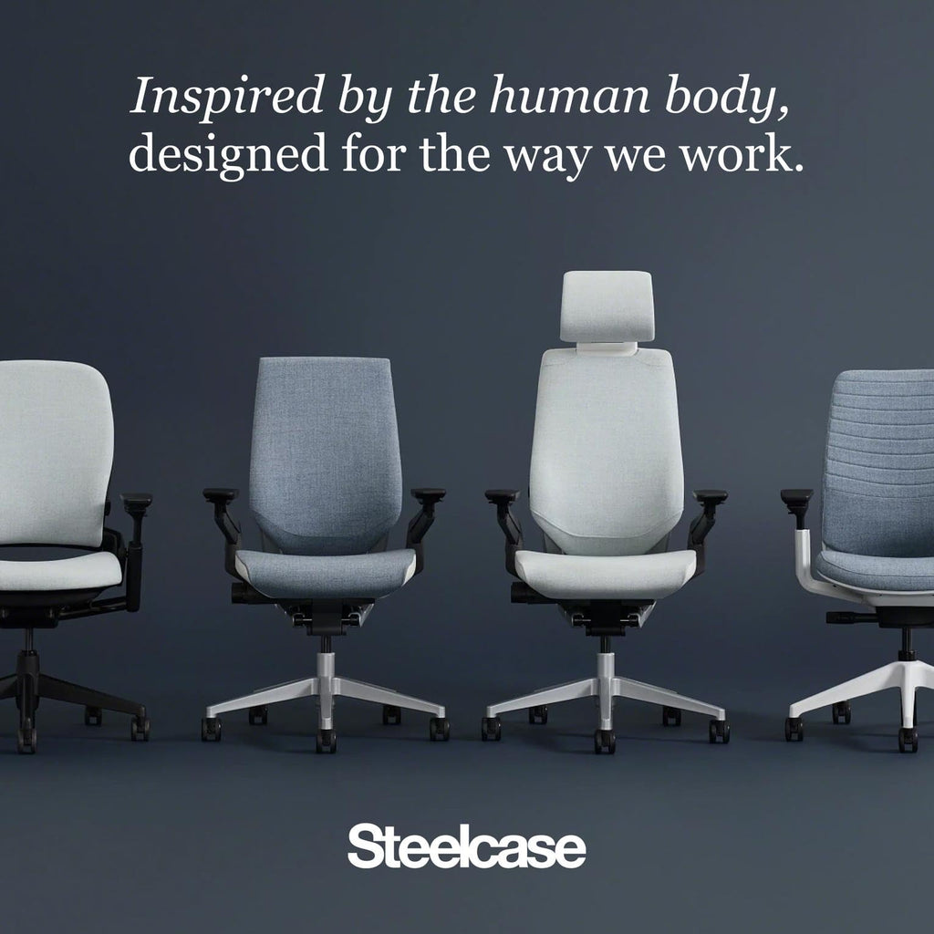 Steelcase Gesture Office Chair - Ergonomic Work Chair with Wheels for Carpet - Comfortable - Intuitive-to-Adjust for Desk - 360-Degree Arms