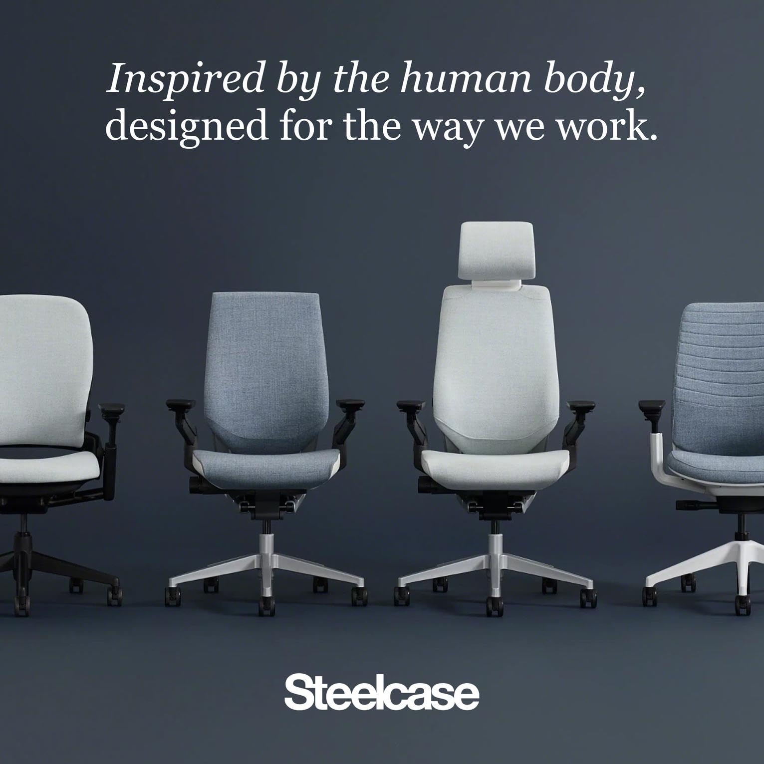 Steelcase Gesture Office Chair - Ergonomic Work Chair with Wheels for Carpet - Comfortable - Intuitive-to-Adjust for Desk - 360-Degree Arms