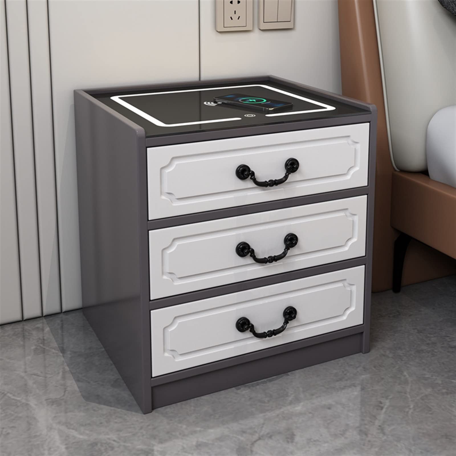 XRHDTQVVIG Night Stand Drawer Bedside Table Bedroom