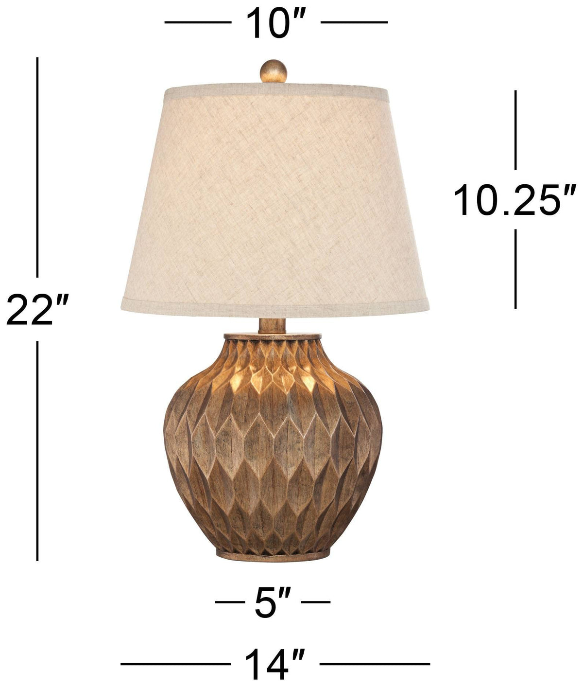360 Lighting Buckhead Bronze 22" High Accent Urn Table Lamp