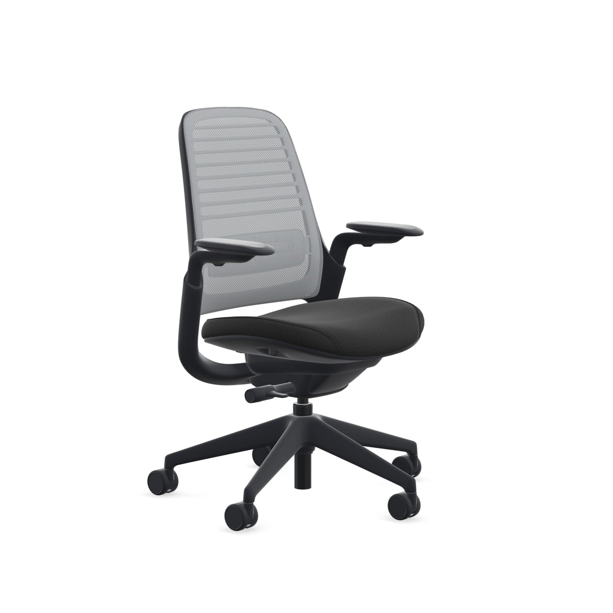 Steelcase Series 1 Office Chair - Ergonomic Work Chair with Wheels for Carpet & Hard Flooring - Helps Support Productivity - Weight-Activated Controls, Back & Arm Support - Easy Assembly - Licorice