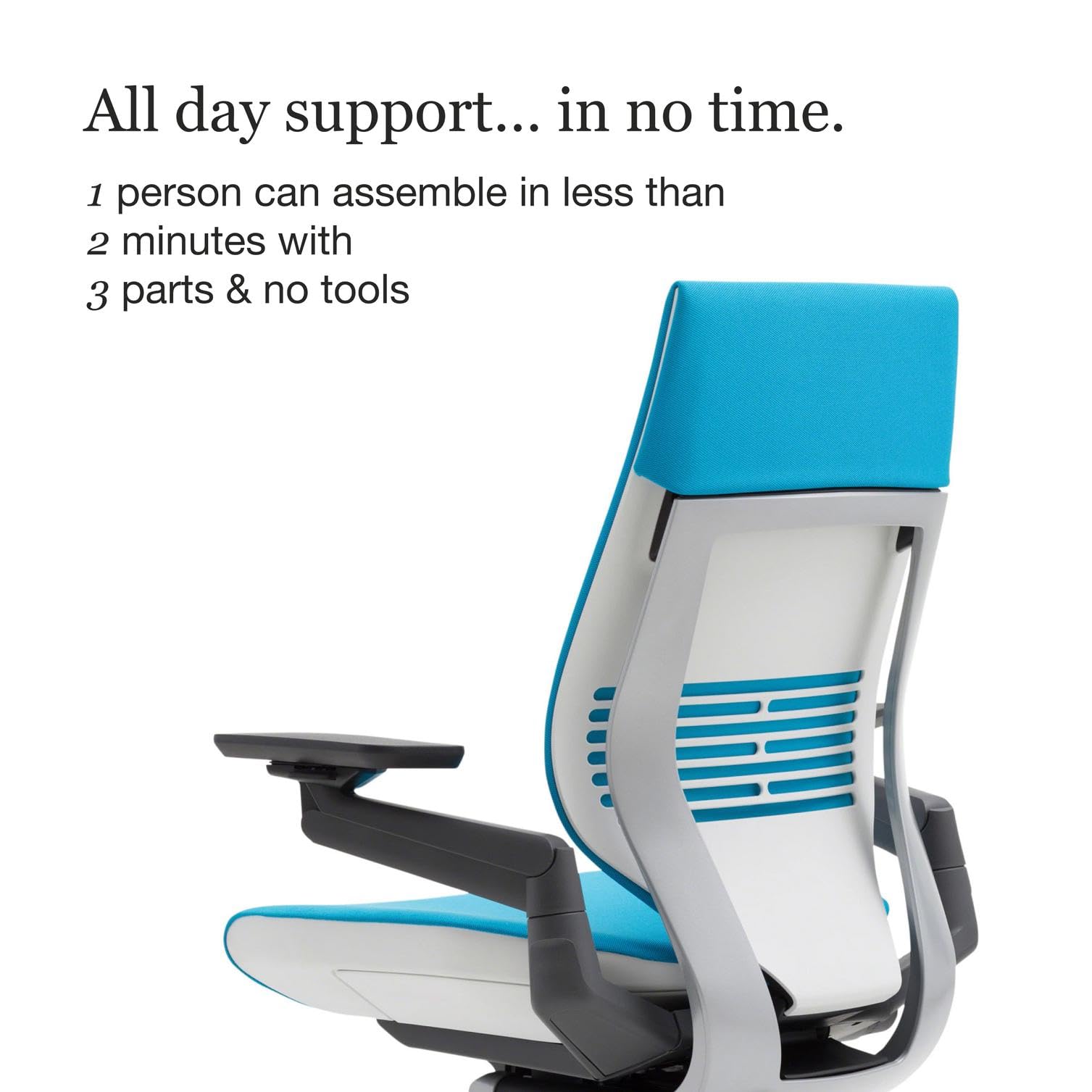 Steelcase Gesture Office Chair - Ergonomic Work Chair with Wheels for Carpet - Comfortable - Intuitive-to-Adjust for Desk - 360-Degree Arms