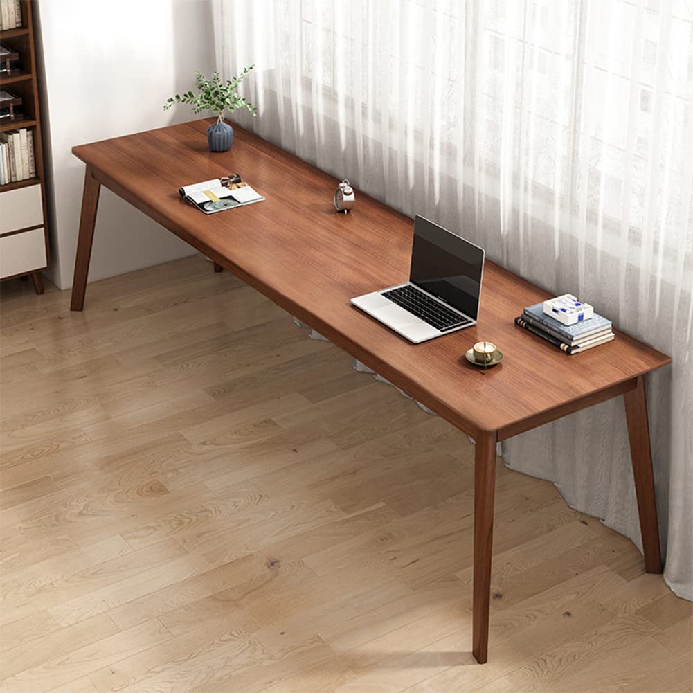 Mid-Century Extra-Long 2-Person Wood Computer Desk