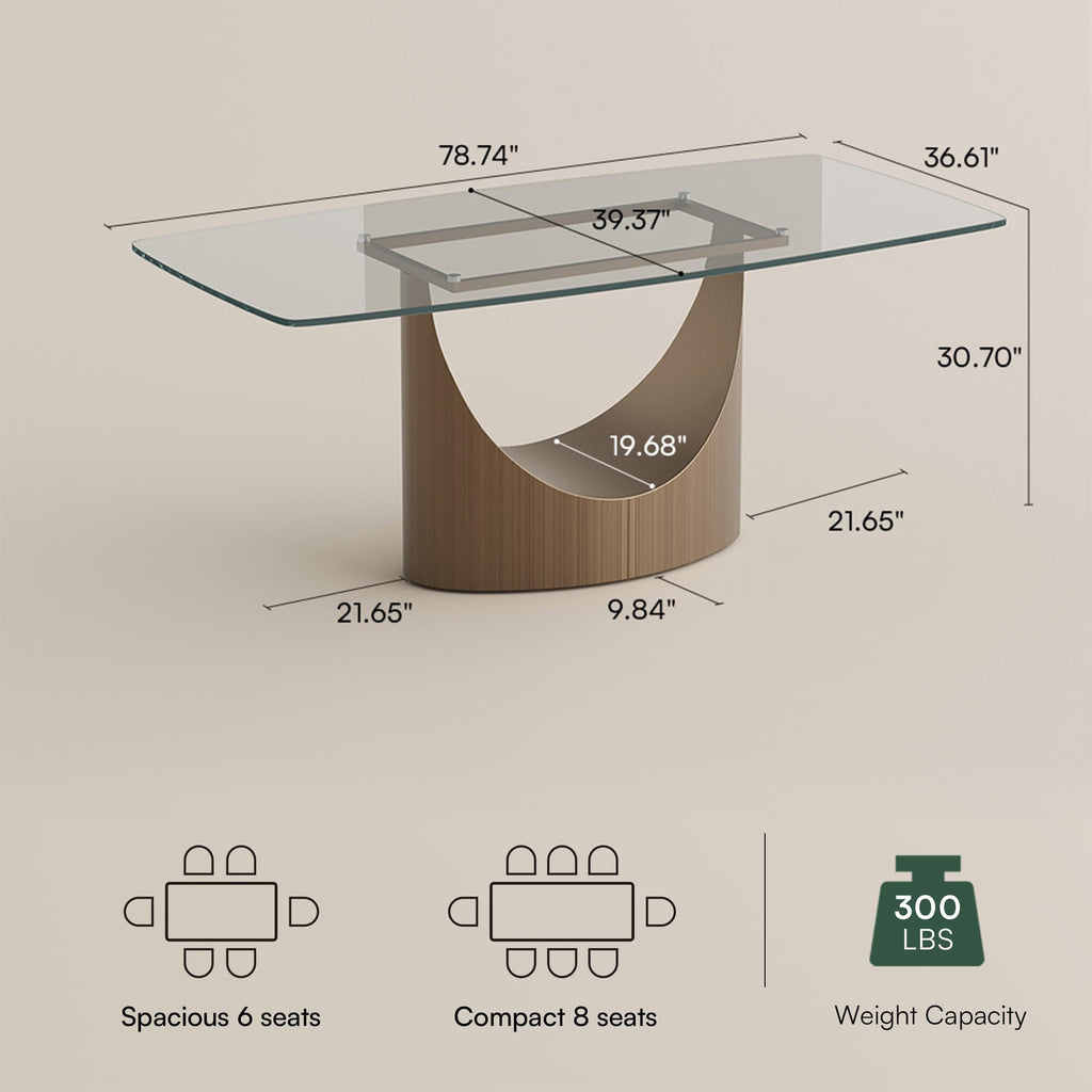 POVISON Modern Dining Table Marble White Black Bronze for Dining Room Kitchen