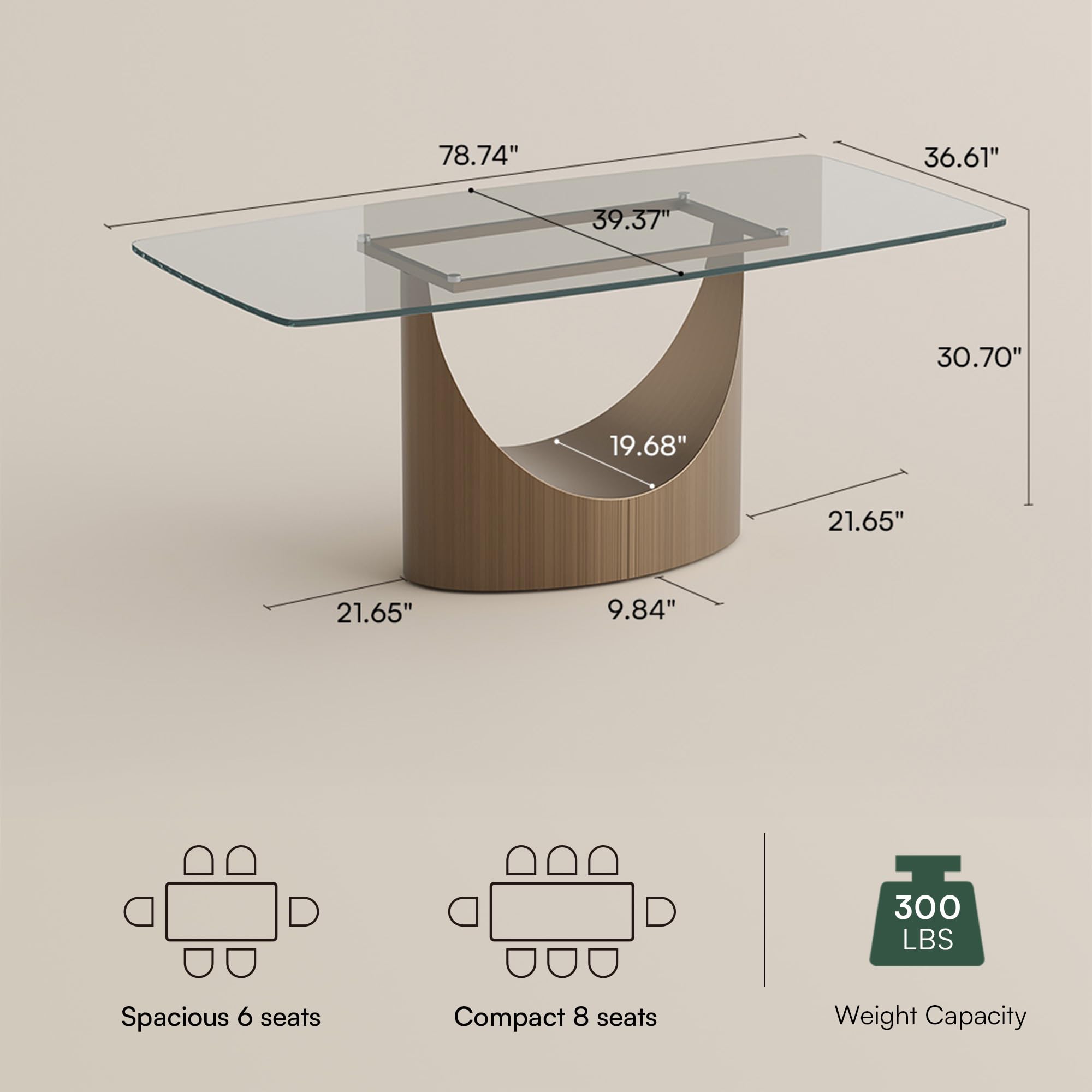 POVISON Modern Dining Table Marble White Black Bronze for Dining Room Kitchen