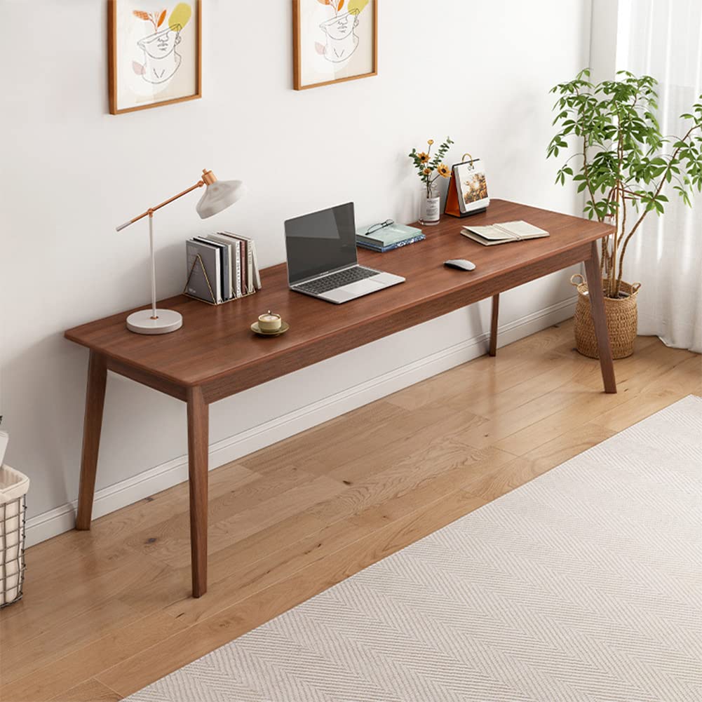Mid-Century Extra-Long 2-Person Wood Computer Desk