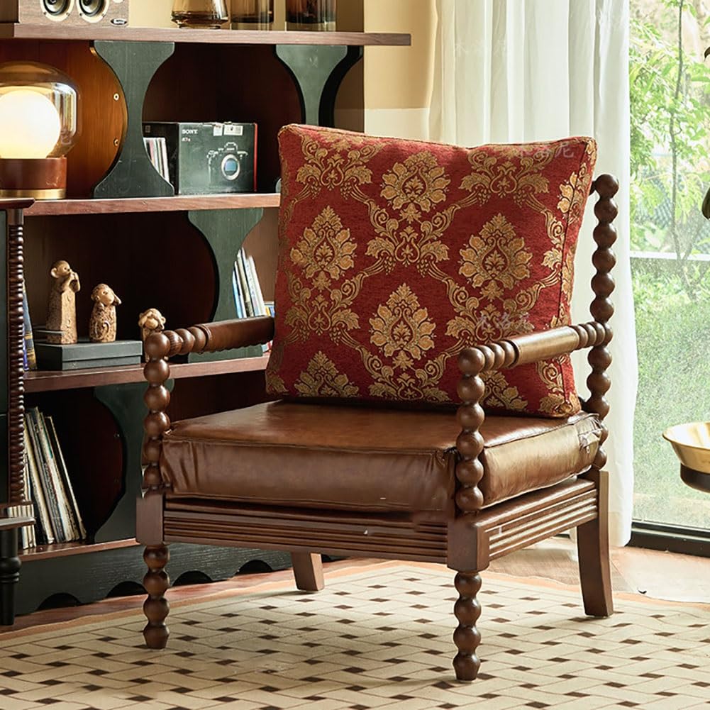 JOSOGO Modern Velvet Upholstered Accent Chair with Pillow