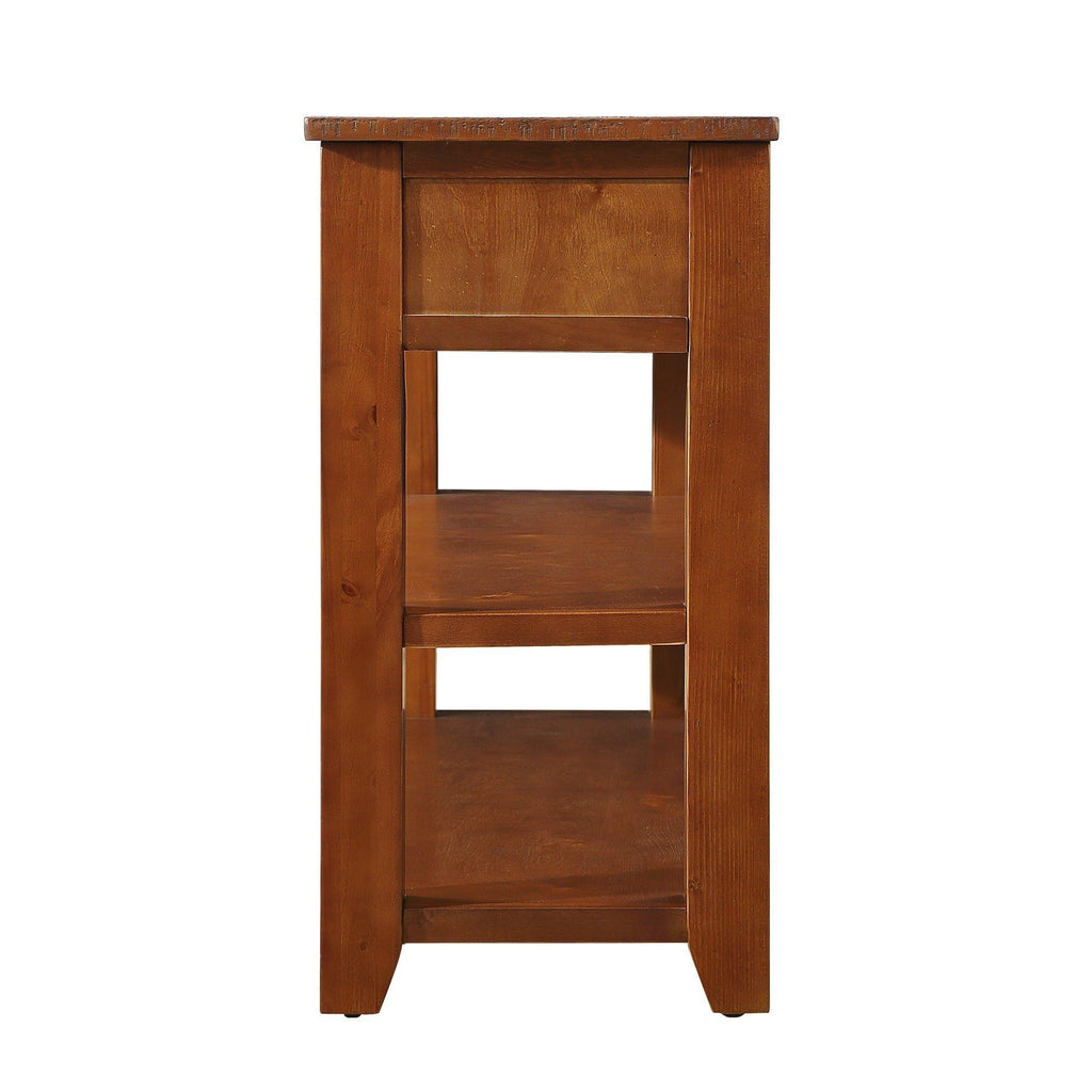 Farmhouse Wood Entryway Console Table 48-Inch Modern Sofa Entry Table with Drawers and Storage Shelves for Entrance Living Room