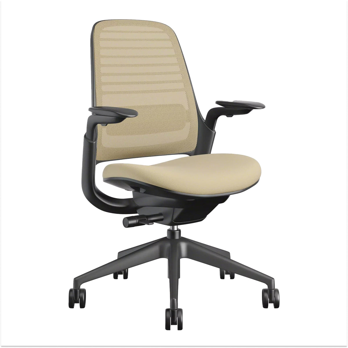 Steelcase Series 1 Office Chair - Ergonomic Work Chair with Wheels for Carpet & Hard Flooring - Helps Support Productivity - Weight-Activated Controls, Back & Arm Support - Easy Assembly - Licorice