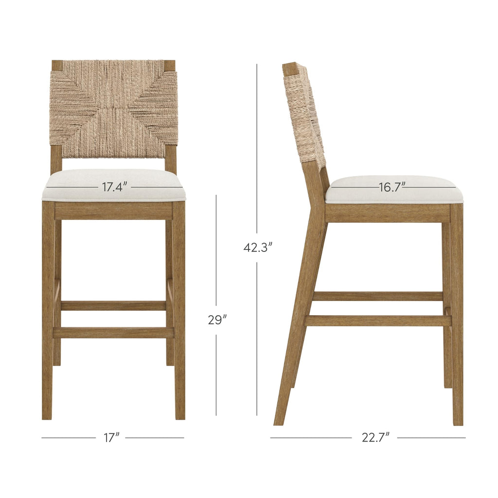 Nathan James Bohemian Boucle Bar Stool