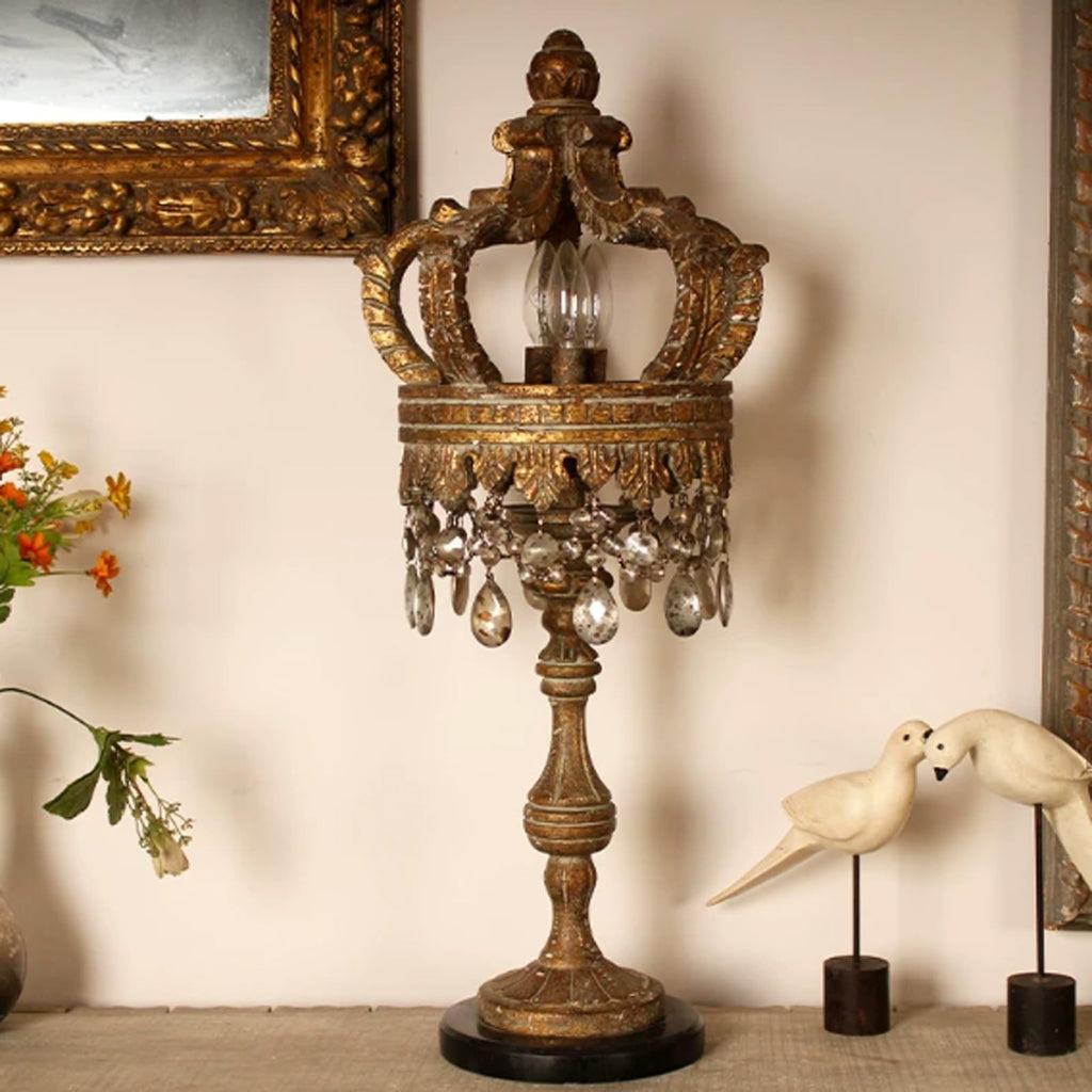 Vintage French Country Table Lamp for Villa Accent Lighting
