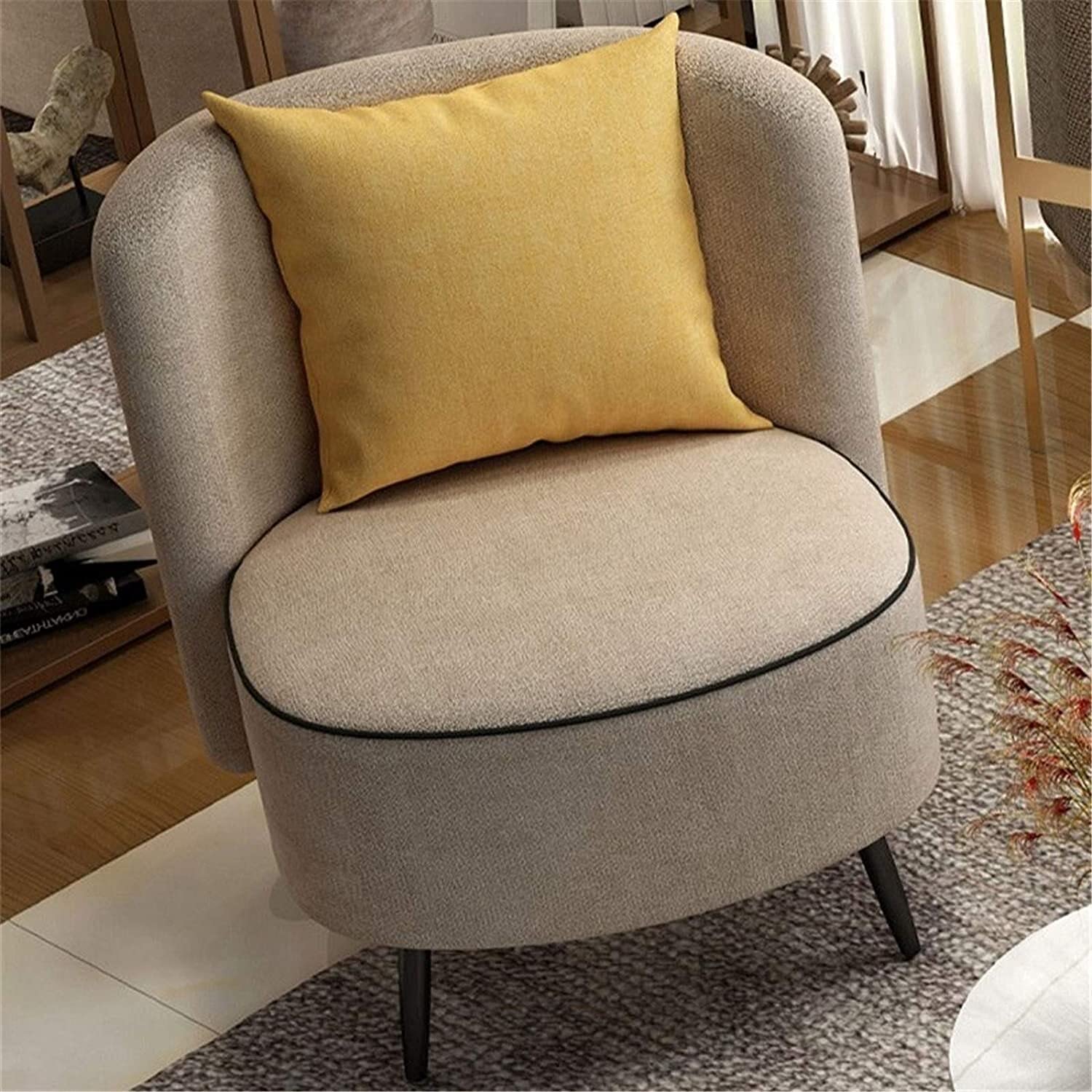 Simple Sofa Chair Living Room Chair Recliner Armchair Living Room Chair Accent Chair Bedroom Chair Linen Fabric Noggle Chair