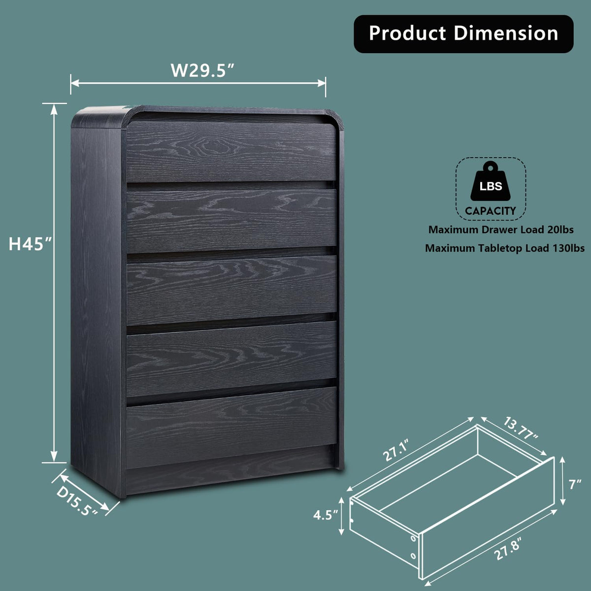Aitjunz Modern Dresser for Bedroom