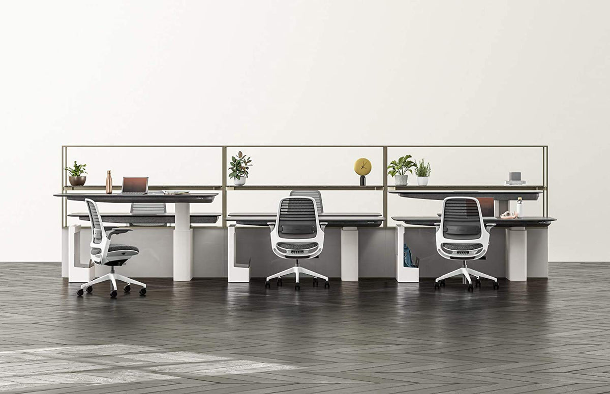Steelcase Series 1 Office Chair - Ergonomic Work Chair with Wheels for Carpet & Hard Flooring - Helps Support Productivity - Weight-Activated Controls, Back & Arm Support - Easy Assembly - Licorice