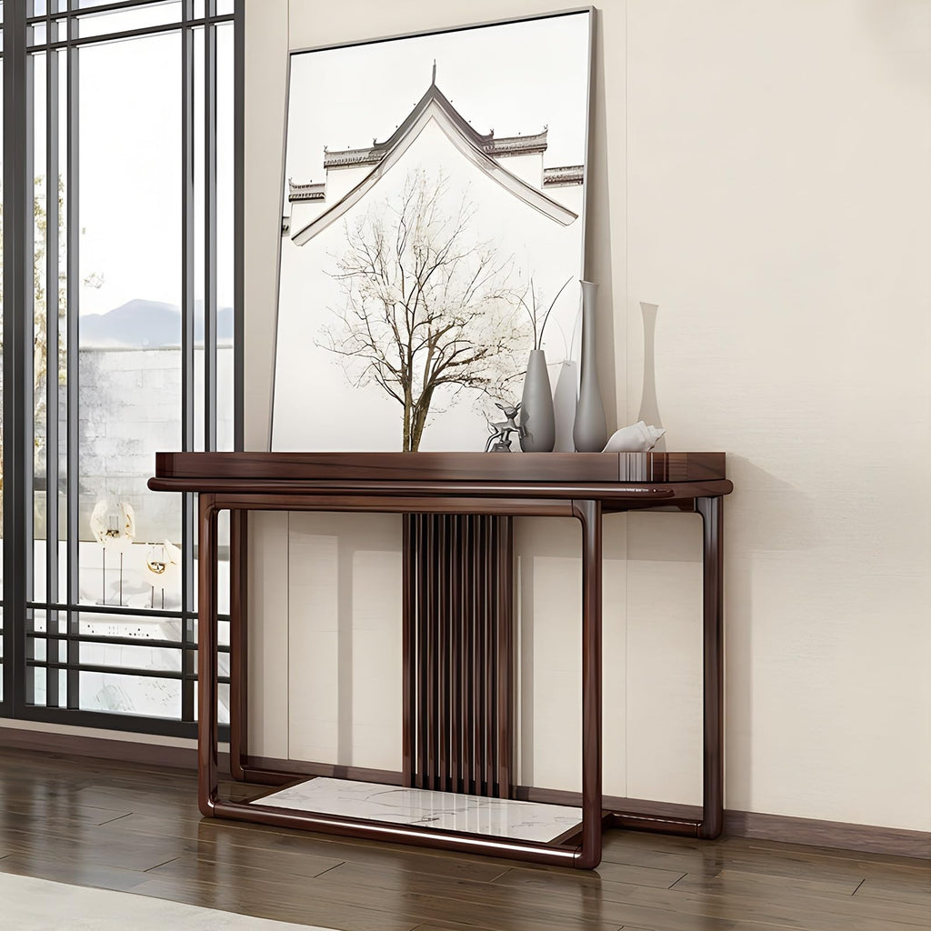 HHNNL Solid Wood Console Table with Sturdy Table Legs, Narrow Entryway Table for Entry, Entrance Table for Door, No Assembly
