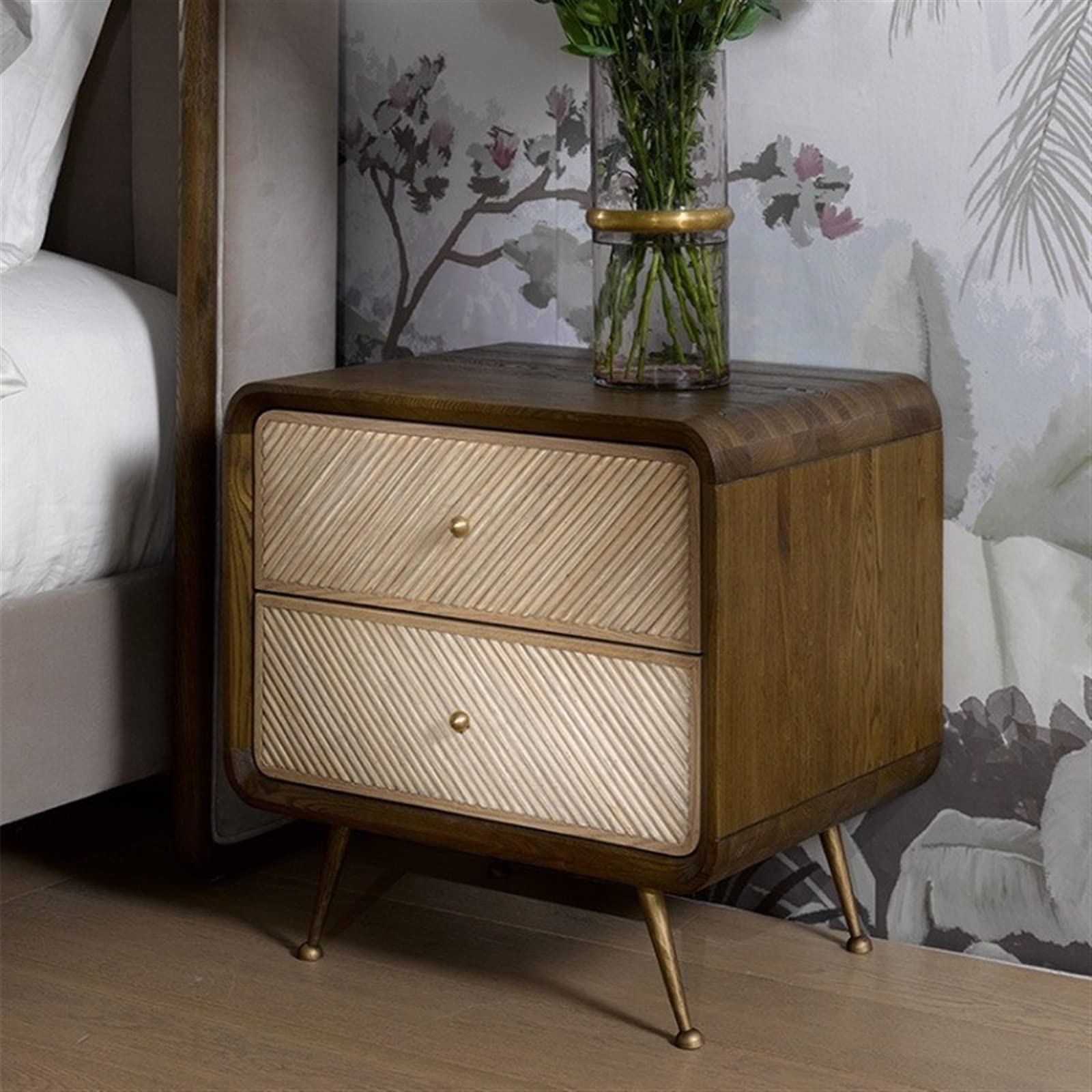 Night Stand Bedside Table Bedroom Small Apartment Home Storage Cabinet