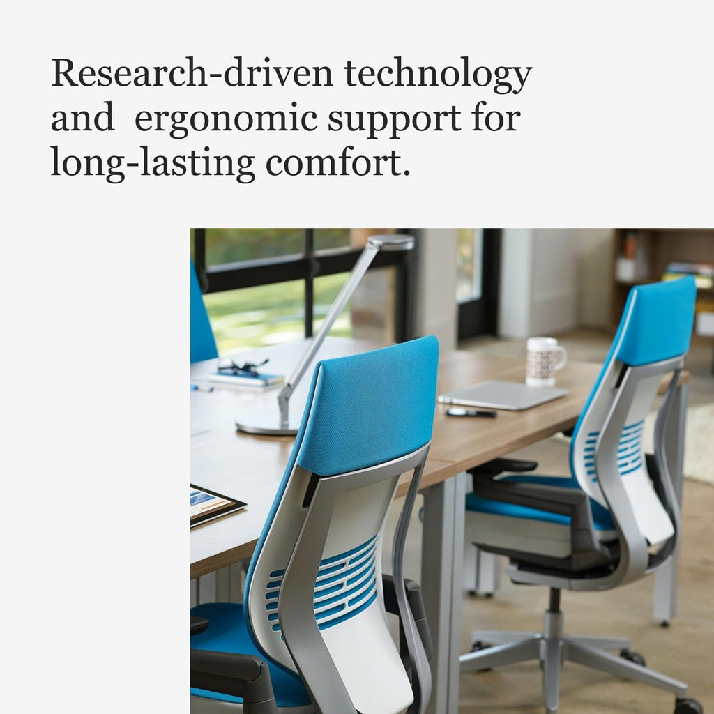 Steelcase Gesture Office Chair - Ergonomic Work Chair with Wheels for Carpet - Comfortable - Intuitive-to-Adjust for Desk - 360-Degree Arms