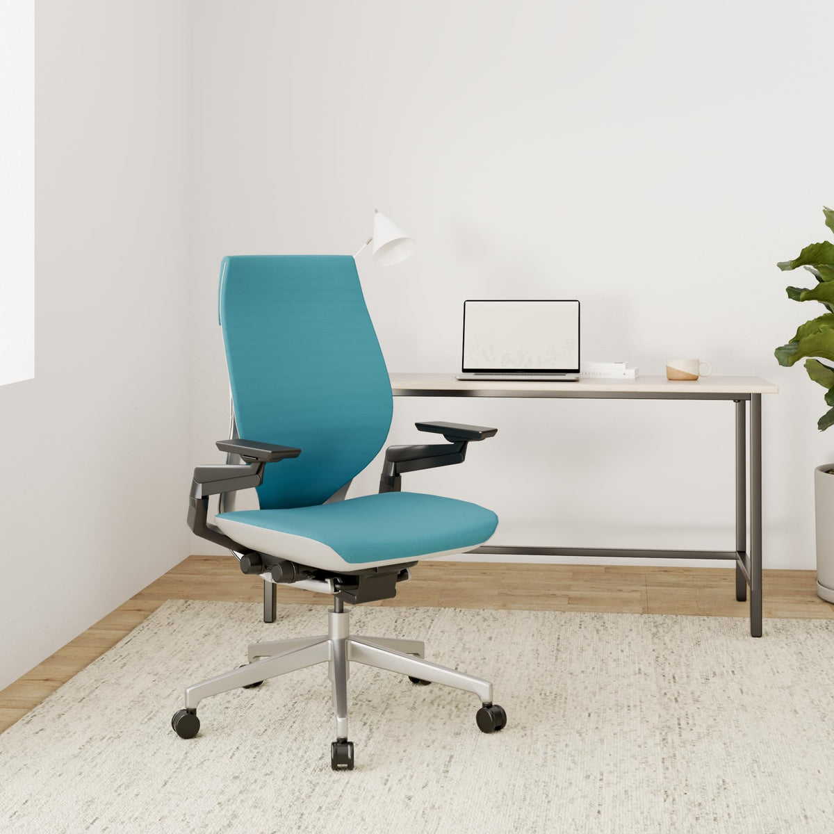 Steelcase Gesture Office Chair - Ergonomic Work Chair with Wheels for Carpet - Comfortable - Intuitive-to-Adjust for Desk - 360-Degree Arms