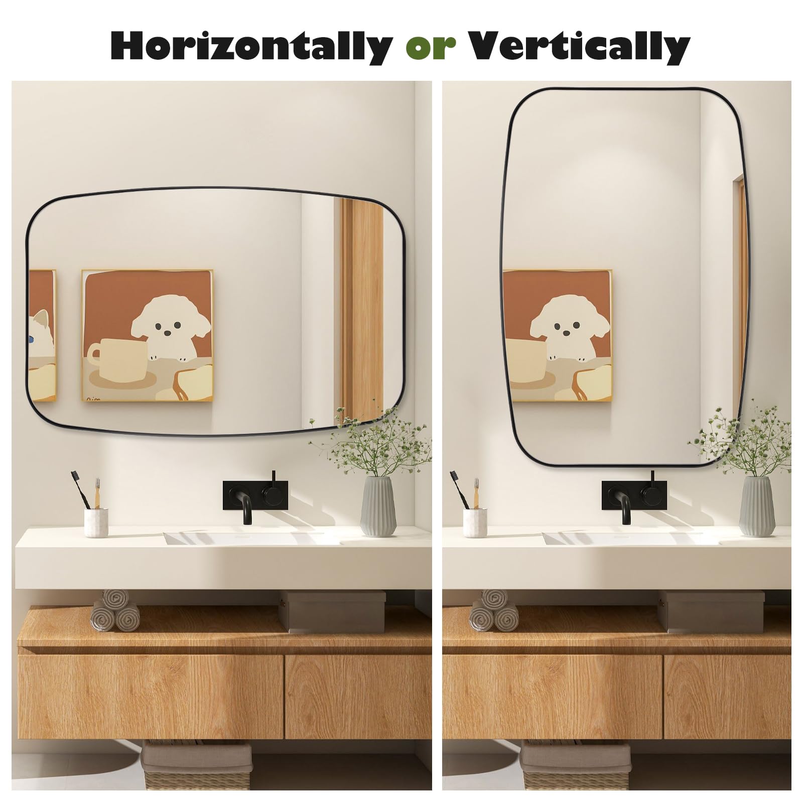bolrok Oblong Bathroom Wall Mirror