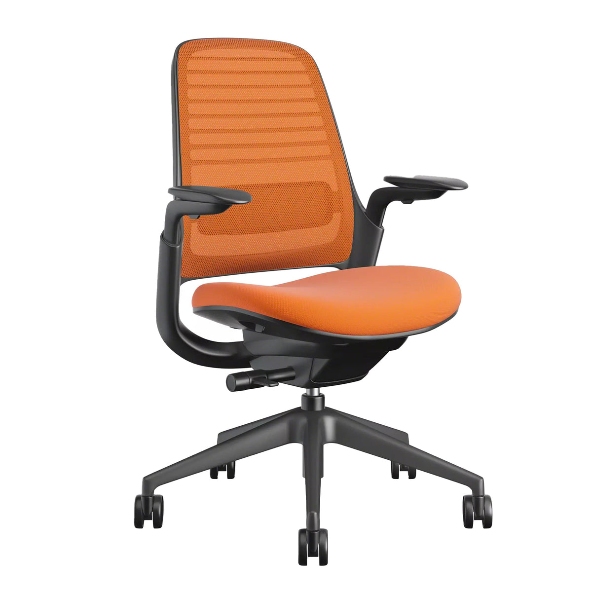 Steelcase Series 1 Office Chair - Ergonomic Work Chair with Wheels for Carpet & Hard Flooring - Helps Support Productivity - Weight-Activated Controls, Back & Arm Support - Easy Assembly - Licorice