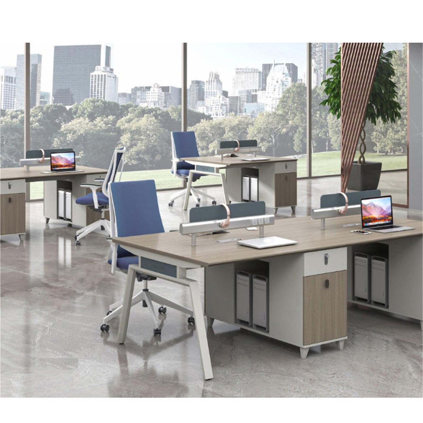 ZzleoyuUUs-12 Sit Stand Desk Office Computer Desk Employee Workstation