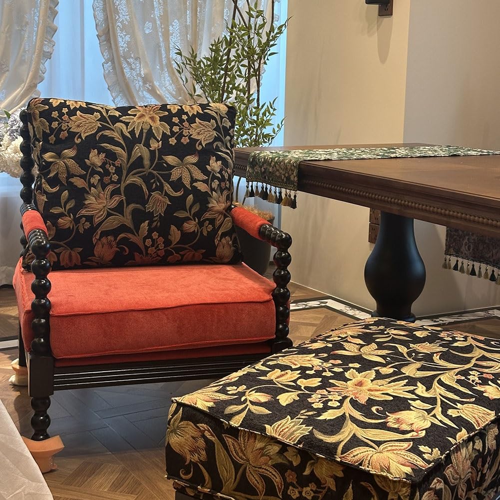 JOSOGO Modern Velvet Accent Chairs Set of 1, Comfy Large Living Room Sofa Chair, Upholstered Fabric Armchair with Pillow and Solid Wood Legs for Office/Bedroom/Reading