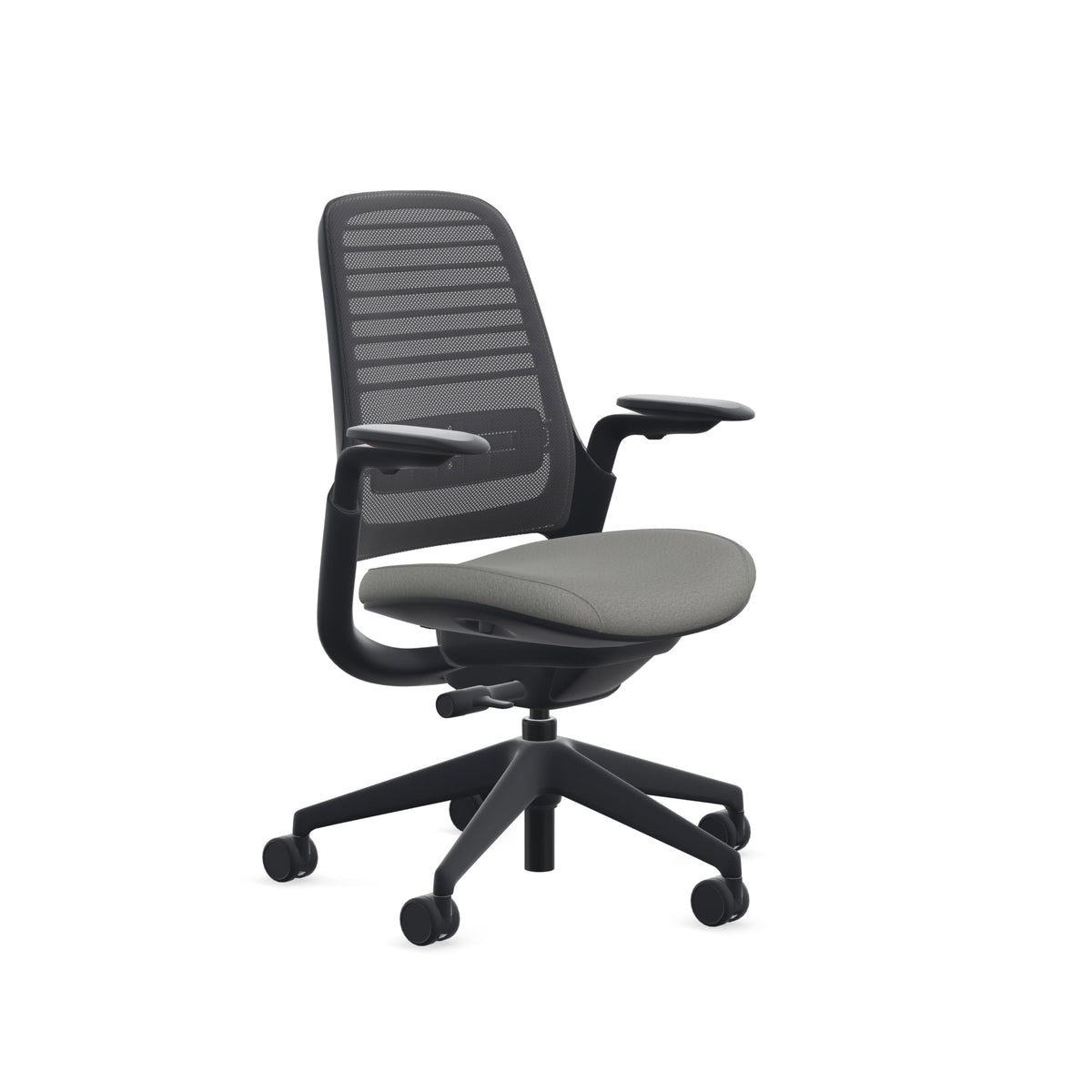 Steelcase Series 1 Office Chair - Ergonomic Work Chair with Wheels for Carpet & Hard Flooring - Helps Support Productivity - Weight-Activated Controls, Back & Arm Support - Easy Assembly - Licorice