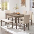 Zevemomo 6-Piece Wooden Dining Set