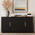 FORTUNETEC Sideboard Buffet Cabinet with Storage, Mid Century Modern Accent Cabinet with Arched Doors, Modular Media Console, 67" Large Credenza for Living Room Kitchen Dining Room Entryway