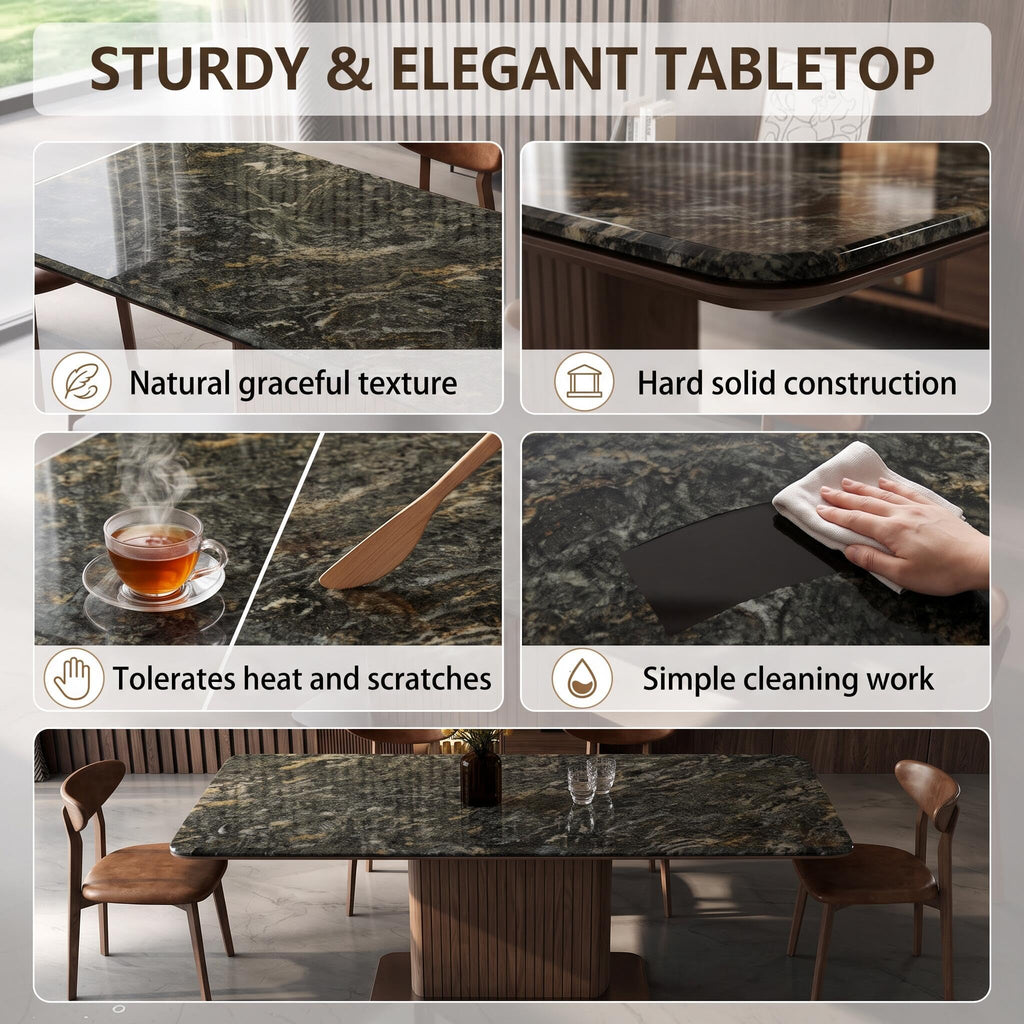 Onlystar Dining Table with Textured Sintered Stone Top
