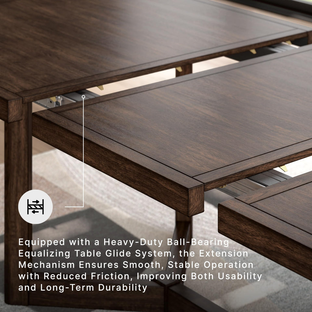 Signature Design by Ashley Cabalynn Farmhouse Dining Extension Table with 1 Removable Center Leaf, Light Brown