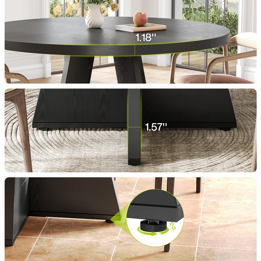 LITTLE TREE Round Dining Table for 4-6 People
