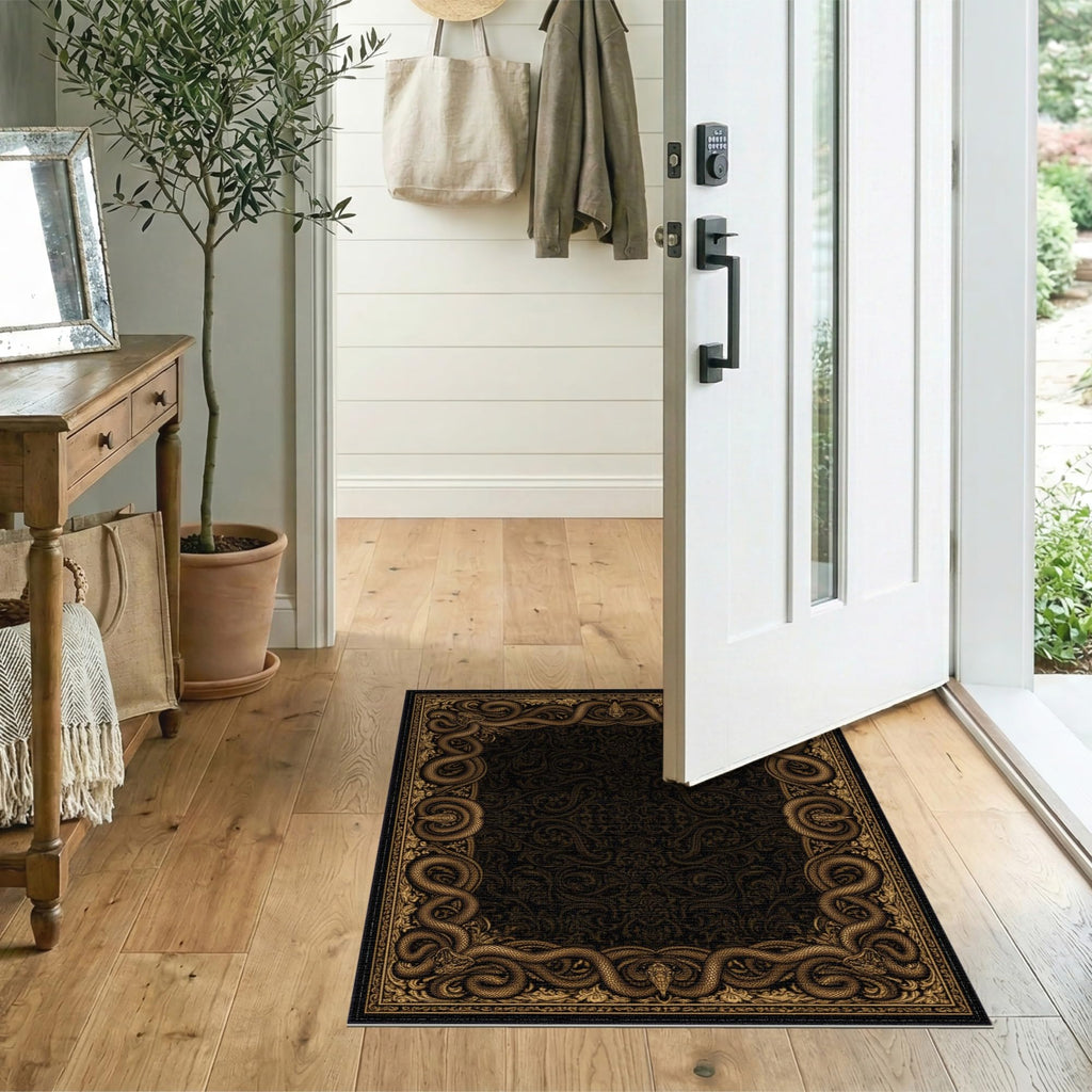 Washable Non-Slip Stain-Resistant Area Rug for Living Rooms